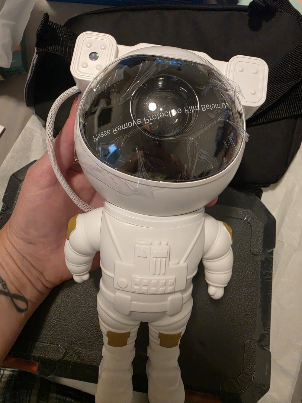 Othr White Astronaut VR Accessory with Clear Visor and Gold Accents